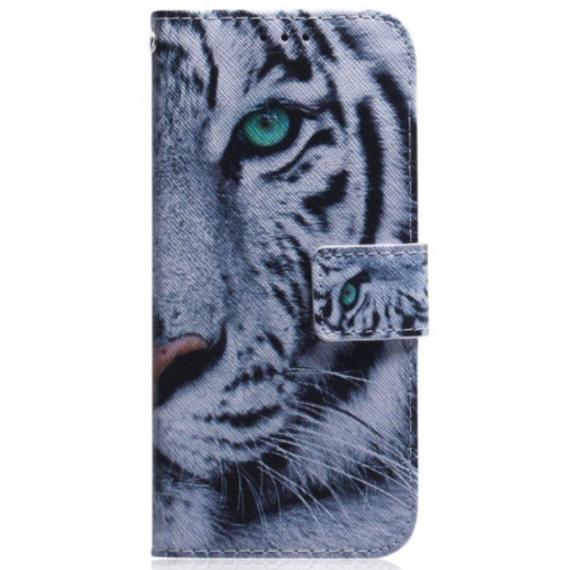 Θήκη Flip Honor Magic 5 Lite με κορδονι Strappy White Tiger